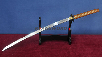 Katana 1095 Steel Clay Tempered lacquer Painting Saya japanese sword full tang