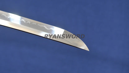 Katana 1095 Steel Clay Tempered lacquer Painting Saya japanese sword full tang