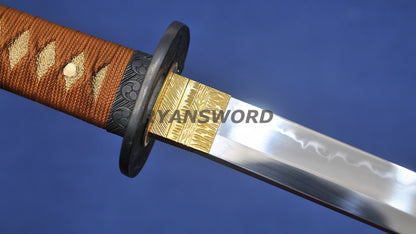 Katana 1095 Steel Clay Tempered lacquer Painting Saya japanese sword full tang