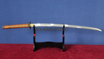 Katana 1095 Steel Clay Tempered lacquer Painting Saya japanese sword full tang