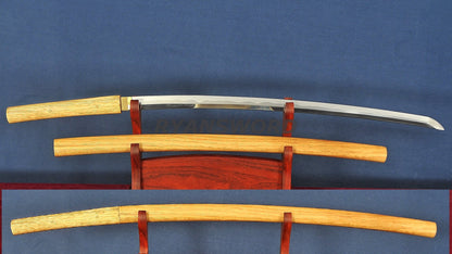 Shirasaya T10 Steel Clay Tempered High-End Polish full tang sharp