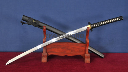 T10 Steel Clay Tempered Katana iron tsuba japanese sword full tang