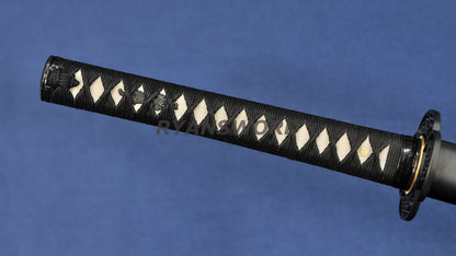 T10 Steel Clay Tempered Katana iron tsuba japanese sword full tang