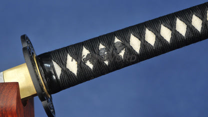 T10 Steel Clay Tempered Katana iron tsuba japanese sword full tang