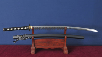Katana 1095 High Carbon Steel Wolf Tsuba Japanese swords full tang