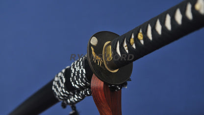 Katana 1095 High Carbon Steel Wolf Tsuba Japanese swords full tang