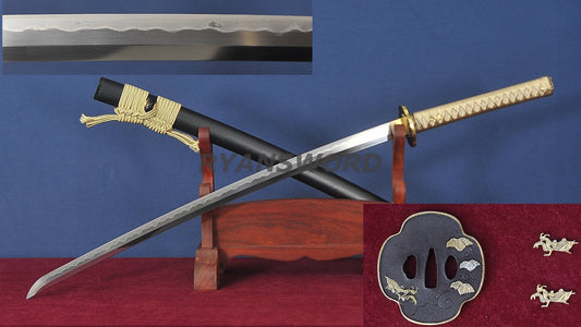 katana Honsanmai Clay Tempered Hazuya Polish Mantis Theme Fittings full tang