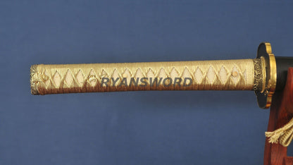 katana Honsanmai Clay Tempered Hazuya Polish Mantis Theme Fittings full tang