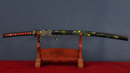Katana Honsanmai Clay Tempered Hazuya Polish Lacquer Painting Saya Sharp