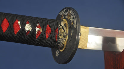 Katana Honsanmai Clay Tempered Hazuya Polish Lacquer Painting Saya Sharp