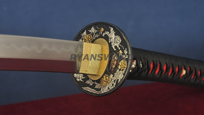 Katana Honsanmai Clay Tempered Hazuya Polish Lacquer Painting Saya Sharp