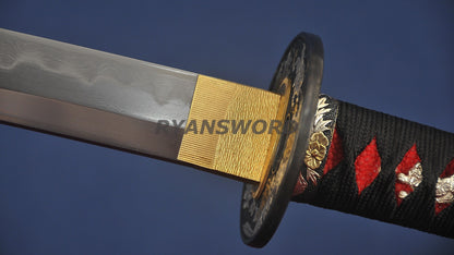 Katana Honsanmai Clay Tempered Hazuya Polish Lacquer Painting Saya Sharp