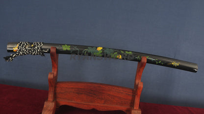 Katana Honsanmai Clay Tempered Hazuya Polish Lacquer Painting Saya Sharp