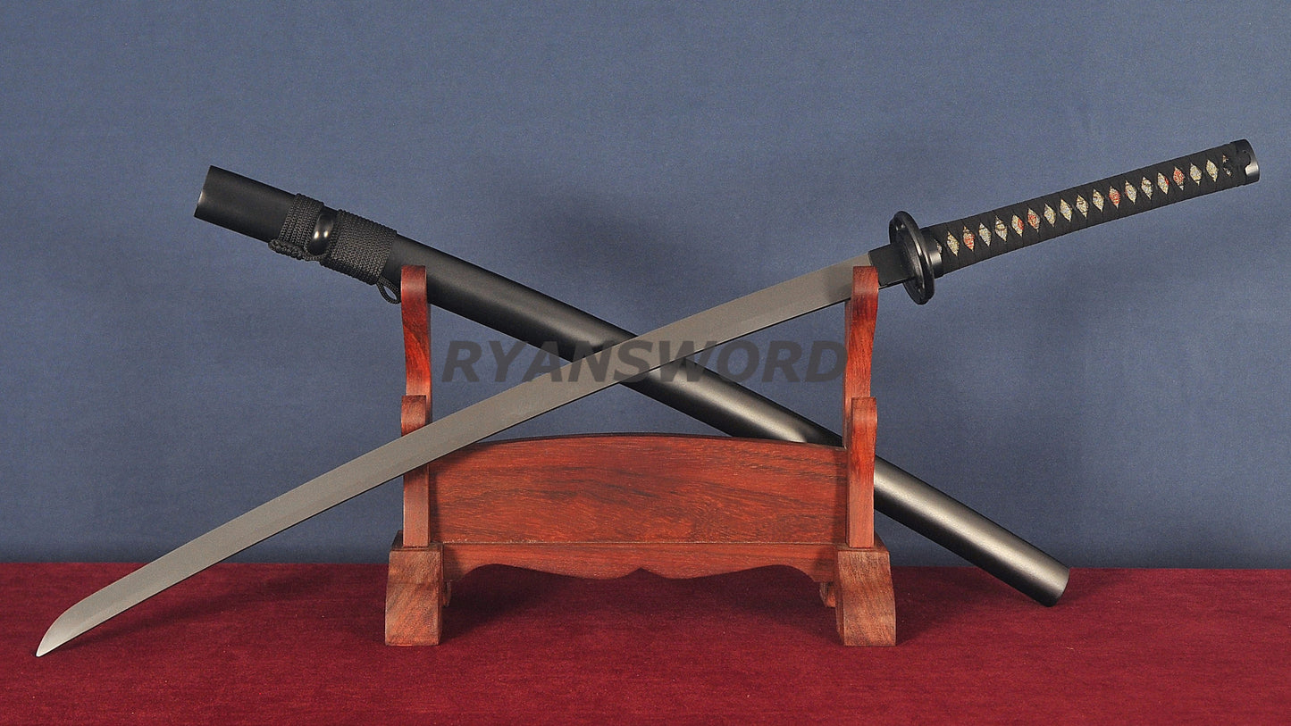 Katana 1095 High Carbon Steel with Ti Coating full tang Japanese swords