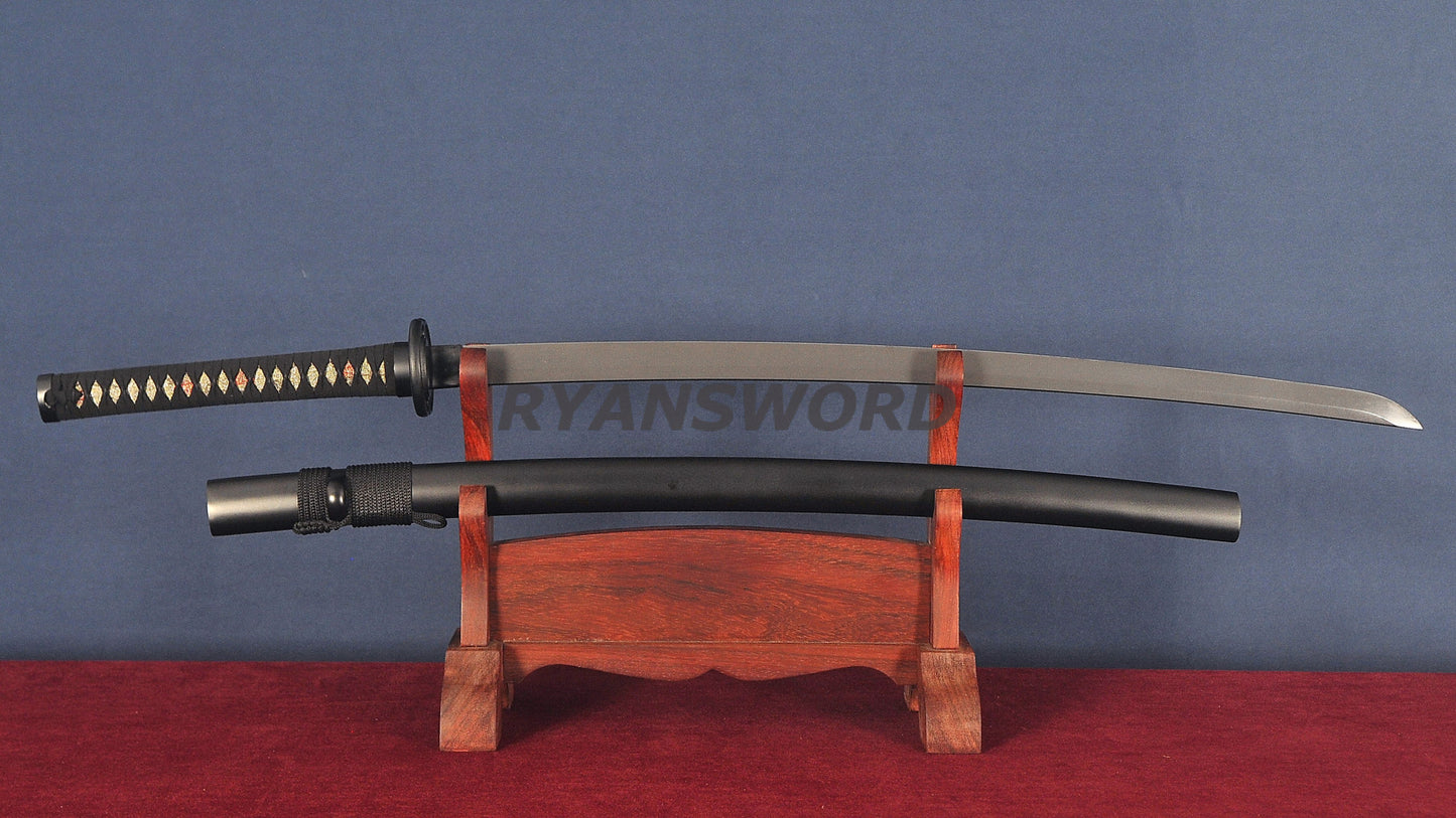 Katana 1095 High Carbon Steel with Ti Coating full tang Japanese swords