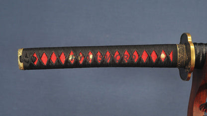 Katana Damascus Steel Mantis Theme  Blade Tsuba full tang