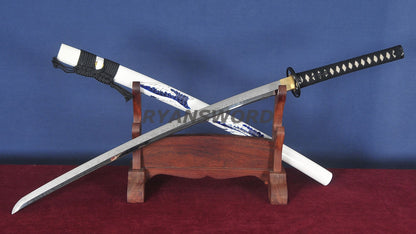 Katana T10 Steel Hitatsura Hamon with Cosmetic Polish for Top Collection