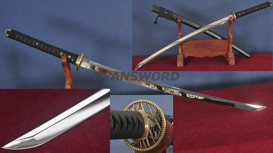 katana 1095 High Carbon Steel Mirror Polish Razor Sharp Full Tang