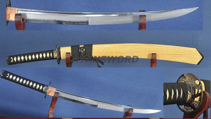 Osoraku Wakizashi Aikuchi Clay Tempered Hazuya Polish Sharp japanese swords