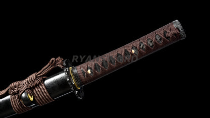 Wakizashi  T10 Steel Clay Tempered full tang sharp japanese sword