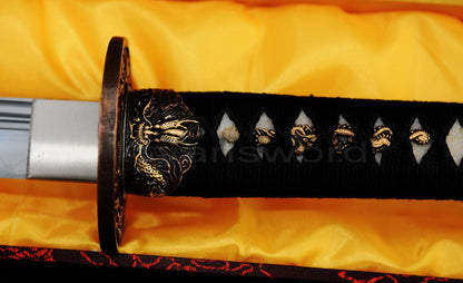 T10 Steel Clay Tempered Katana Japanese sword for samurai full tang battle ready razor sharp Wave style