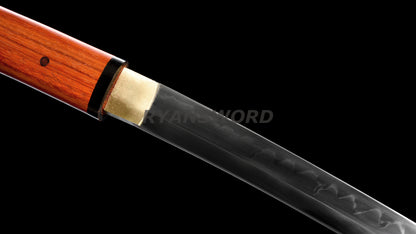 Baisho Katana+Wakizashi Japanese Sword Set Redwood Shirasaya full tang Sharp