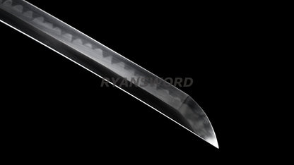 Baisho Katana+Wakizashi Japanese Sword Set Redwood Shirasaya full tang Sharp