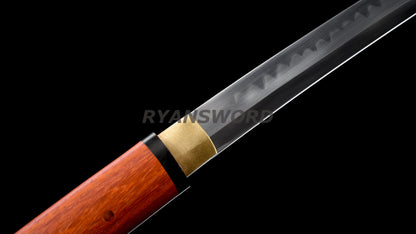 Baisho Katana+Wakizashi Japanese Sword Set Redwood Shirasaya full tang Sharp