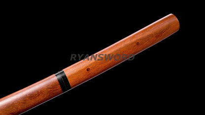 Baisho Katana+Wakizashi Japanese Sword Set Redwood Shirasaya full tang Sharp