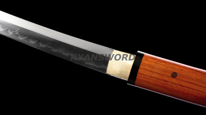 Baisho Katana+Wakizashi Japanese Sword Set Redwood Shirasaya full tang Sharp