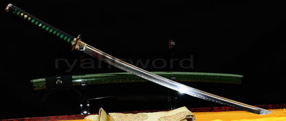 T10 Steel Clay Tempered Katana japanese sword for samurai battle ready brass tsuba