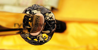 T10 Steel Clay Tempered Katana japanese sword for samurai battle ready brass tsuba