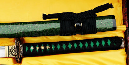 T10 Steel Clay Tempered Katana japanese sword for samurai battle ready brass tsuba