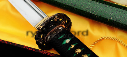 T10 Steel Clay Tempered Katana japanese sword for samurai battle ready brass tsuba