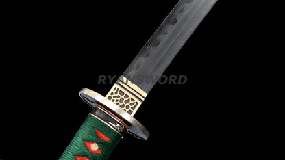 Japanese Sword Set Katana+Wakizashi+Tanto Honsanmai Rayskin Saya Copper Fittings