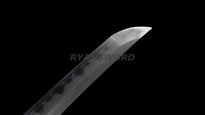 Japanese Sword Set Katana+Wakizashi+Tanto Honsanmai Rayskin Saya Copper Fittings