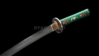 Japanese Sword Set Katana+Wakizashi+Tanto Honsanmai Rayskin Saya Copper Fittings