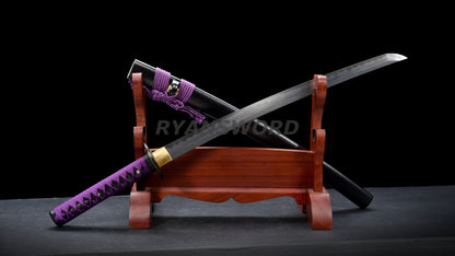 Japanese Sword Set Katana+Wakizashi+Tanto Honsanmai Clay Tempered