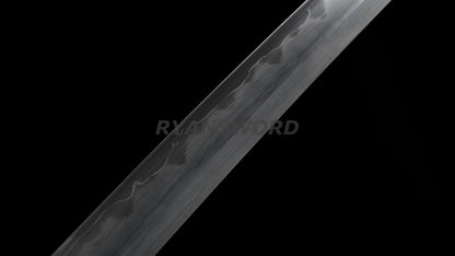 Japanese Sword Set Katana+Wakizashi+Tanto Honsanmai Clay Tempered
