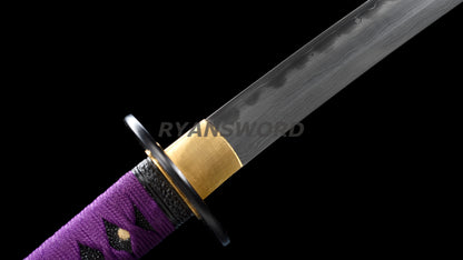 Japanese Sword Set Katana+Wakizashi+Tanto Honsanmai Clay Tempered