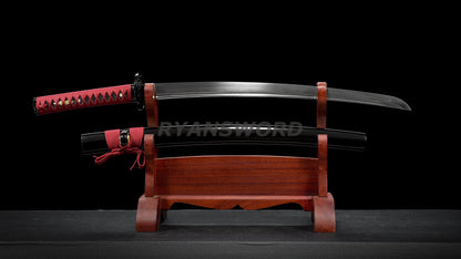 Wakizashi Damascus Folded Steel Full Tang japanese sword for samurai sharp