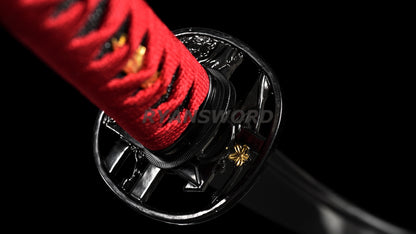 Wakizashi Damascus Folded Steel Full Tang japanese sword for samurai sharp