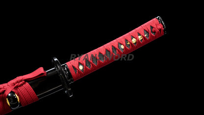 Wakizashi Damascus Folded Steel Full Tang japanese sword for samurai sharp
