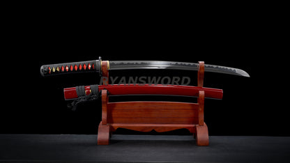 Wakizashi Japanese Sword Clay Tempered T10 Steel Shell Inlaid Saya Heavy Cutting