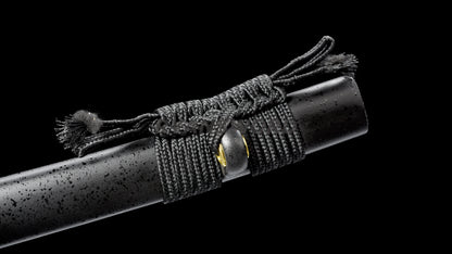 53"Folded Steel Nodachi Japanese Long Sword Reddish Black Blade