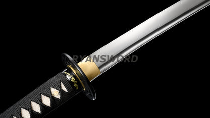 Nodachi 1095 Steel Japanese Long Sword Iron Tsuba Full Tang Battle Ready Sharp