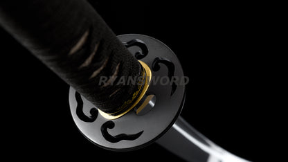 Nodachi 1095 Steel Japanese Long Sword Iron Tsuba Full Tang Battle Ready Sharp