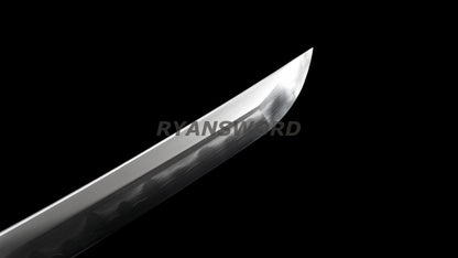 Japanese Sword Set Katana+Wakizashi+Tanto Honsanmai Clay Tempered Full Rayskin Saya