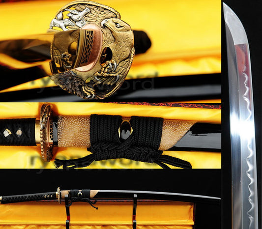 T10 Steel Clay Tempered Katana japanese sword for samurai battle ready top quality