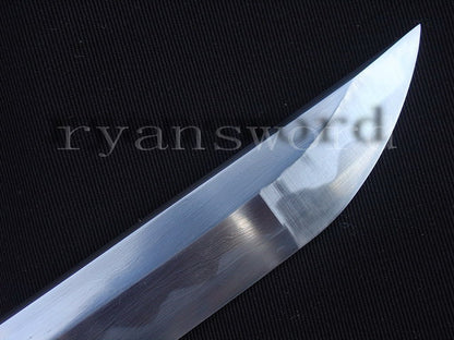 Katana 1095 High Carbon Steel silver plated tsuba full tang sharp battle ready blade